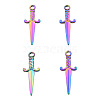 Ion Plating(IP) 201 Stainless Steel Pendants STAS-N098-246M-2