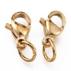 Ion Plating(IP) 304 Stainless Steel Lobster Claw Clasps X-STAS-G240-01A-G-2