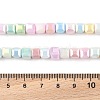 Electroplate Opaque Glass Beads Strands EGLA-U004-02C-4
