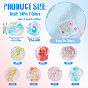 14Pcs 7 Colors Handmade Foil Lampwork Beads FOIL-TA0001-07-4
