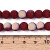 Frosted Opaque Glass Beads Strands GLAA-T032-P8mm-MBB05-4