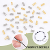 100Pcs 2 Colors Stainless Steel Hollow Tube Beads STAS-UN0059-70-5