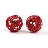 Polymer Clay Pave Rhinestone Beads RB-T018-01D-2