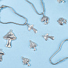 12Pcs 4 Styles Zinc Tibetan Style Alloy Pendants FIND-SP0004-40AS-7