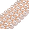 Baking Paint Pearlized Glass Pearl Round Bead Strands PEAR-H019-02D-01-1