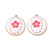 Plating Eco-Friendly Printed Alloy Pendants AL-CBAE25B-01B-G-1