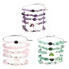 15Pcs 5 Style 3 Colors Natural Mixed Stone Beads Bracelets Sets BJEW-FS00018-1