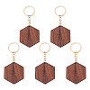 Walnut Wood Pendant Keychains KEYC-TAC0034-06C-1