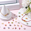 4 Bags Alloy Enamel Alphabet Beads ENAM-SC0007-70-4