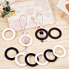 10Pcs 2 Colors Ring Silicone Beads SIL-DC0001-79-5