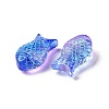 Transparent Spray Painted Glass Beads GLAA-I050-10A-3