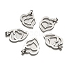 Tarnish Resistant Heart to Heart 201 Stainless Steel Pendants STAS-I032-122-1