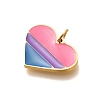 Pride 304 Stainless Steel Enamel Pendants STAS-B079-01G-17-2