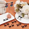 40Pcs Bowknot Alloy Stud Earring Findings FIND-SP0001-16EB-4