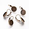 Brass Leverback Earring Findings X-KK-H023-AB-NF-1