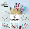 Spray Painted Crackle/Electroplate Glass Beads GLAA-PH0007-42-4