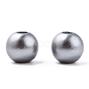 Spray Painted ABS Plastic Imitation Pearl Beads OACR-T015-05A-02-2
