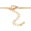 Synthetic Shell Clover Charm Anklet AJEW-A046-02G-4