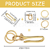 1PC U-Shaped Brass Key Hook Shackle Clasps KK-CP0001-05B-2