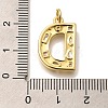 Brass Micro Pave Clear Cubic Zirconia Pendants KK-G521-01G-D-3