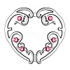 Titanium Rhinestone Heart Nipple Rings WG76523-01-1