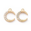 Brass Micro Pave Cubic Zirconia Charms X-KK-P157-22G-NF-2