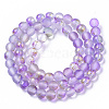 Frosted Spray Painted Glass Beads Strands GLAA-N035-03B-C11-2