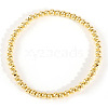 Round Brass Beads Stretch Bracelets for Women UX1023-7-1