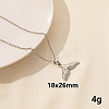 Stylish Ocean Stainless Steel Fishtail Pendant Necklace for Women ZE1503-3-1