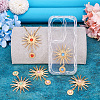 5Pcs 5 Colors Alloy with Resin Big Pendants FIND-TA0004-16-7