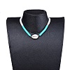 Handmade Polymer Clay Heishi Beads Braided Beaded Necklaces NJEW-JN02724-03-5