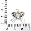 Brass Micro Pave Clear Cubic Zirconia Pendants FIND-Z044-05P-3