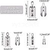 304 Stainless Steel Folding Crimp Cord Ends STAS-UN0005-70-2