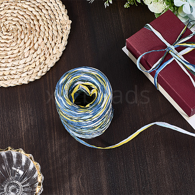 6 Colors Raffia Paper Cords OCOR-WH0063-110C-1