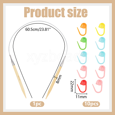 1Pc Bamboo Circular Knitting Needles FIND-WR0012-46B-1