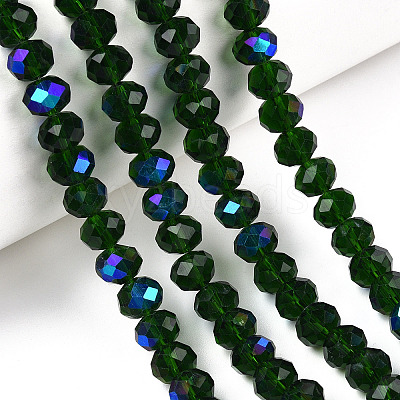 Electroplate Glass Beads Strands EGLA-A034-T8mm-L27-1