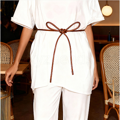 Round PU Leather Cord Tie Knot Belts for Dress DIY-WH20007-802B-04-1