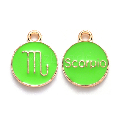 Alloy Enamel Pendants X-ENAM-S124-01A-06L-1