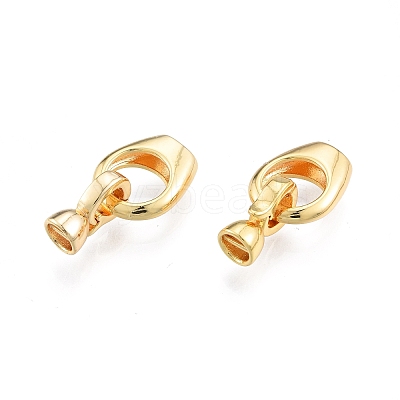 Brass Fold Over Clasps X-KK-A165-01G-1