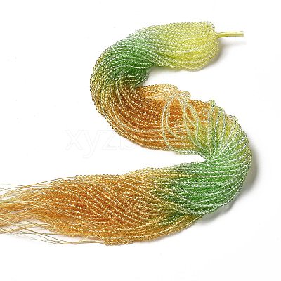 Transparent Gradient Color Glass Beads Strands LS-GLAA-H021-01B-15-1