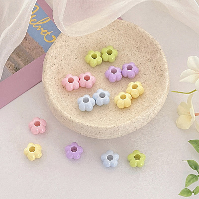 Opaque Acrylic Beads OACR-N163-73-1