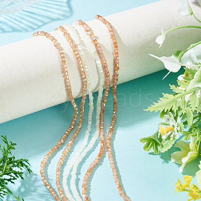 3 Strands 3 Colors Electroplate Glass Beads Strands EGLA-TADJ0001-12-1