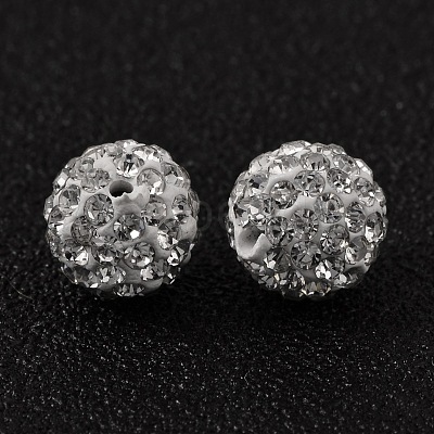 Grade A Rhinestone Pave Disco Ball Beads RB-Q101-12-1