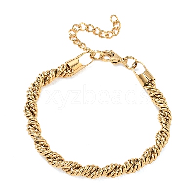 6MM 304 Stainless Steel Round Rope Chain Bracelets SA-CBA2696-25G-1