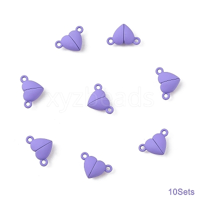 10 Sets Alloy Magnetic Clasps with Loops FIND-LP0004-76F-1