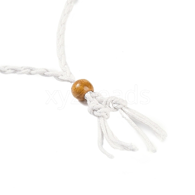 Braided Waxed Cord Empty Macrame Pouch Slider Necklace Making FIND-C061-01H-1