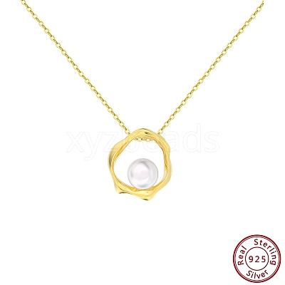 925 Sterling Silver & Natural Freshwater Pearl Pendants SE-CBA9BBC-02G-1