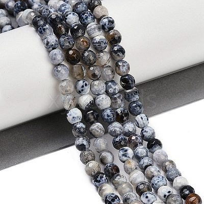Natural Fire Crackle Agate Beads Strands G-C082-A01-39-1