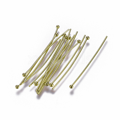 Brass Ball Head Pins KK-K379-02G-1