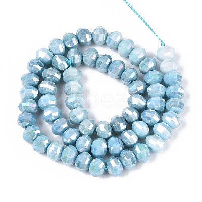 Anti-Tarnish Electroplate Glass Beads Strands GLAA-T025-8mm-19I-1